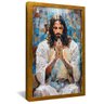 quadro pintura mosaico jesus dourado