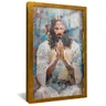 quadro pintura mosaico jesus dourado reflexo