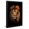 quadro decorativo leao majestoso v1016 moldura preta