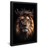 quadro decorativo leao de juda v888 moldura preta