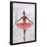 quadro decorativo pintura bailarina v1763 moldura preta com vidro