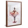 quadro decorativo bailarina nas tintas v1762 moldura de madeira com vidro