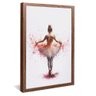 quadro decorativo bailarina nas tintas v1762 moldura de madeira