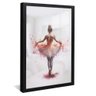 quadro decorativo bailarina nas tintas v1762 moldura preta com vidro