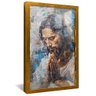 quadro jesus orando mosaico dourado reflexo