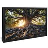 quadro raizes da flores preto