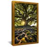 quadro arvore suas raizes dourado