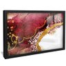 quadro decorativo pintura mistura de tons v1715 moldura preta com vidro
