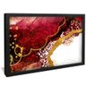 quadro decorativo pintura mistura de tons v1715 moldura preta