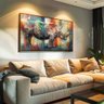 quadro decorativo pintura rinoceronte v1703 02