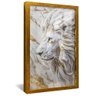 quadro leao branco dourado marmore dourado reflexo