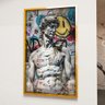 2 quadro davi street art dourado