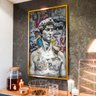 2 quadro retrato davi streetart dourado