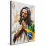 quadro jesus rezando pelo brasil borda infinita