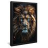quadro leao imperador preto
