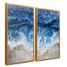 quadro duo ondas na praia dourado reflexo