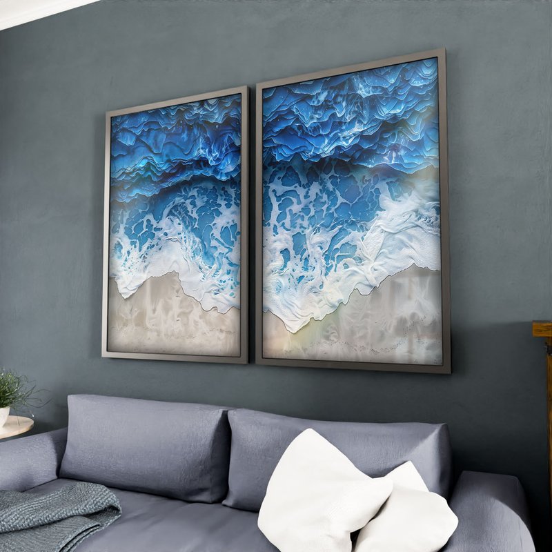 1 quadro duo ondas na praia dourado