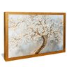 quadro pintura arvore floral dourado