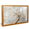 quadro pintura arvore floral dourado reflexo