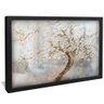 quadro pintura arvore floral preto reflexo