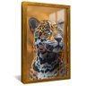 quadro onca pintada dourado reflexo