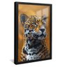 quadro onca pintada preto reflexo