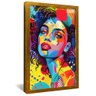 quadro mulher pop art dourado