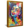 quadro mulher pop art dourado reflexo