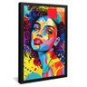 quadro mulher pop art preto