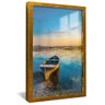 quadro canoa na costa dourado reflexo