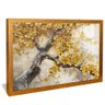 quadro arvore folhas douradas dourado reflexo