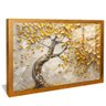 quadro arvore da riqueza dourado reflexo