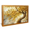 quadro pintura arvore da prosperidade dourado