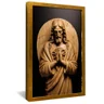 quadro jesus cristo em madeira dourado