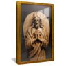 quadro jesus cristo em madeira dourado reflexo