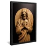quadro jesus cristo em madeira preto