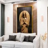 1 quadro jesus cristo em madeira dourado