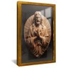 quadro escultura de jesus dourado reflexo