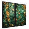 quadro duo esmeralda e ouro preto
