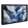 quadro mosaico padroes azuis preto reflexo