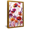 quadro pintura florais quentes dourado