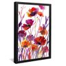 quadro pintura florais quentes preto