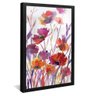 quadro pintura florais quentes preto reflexo
