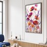 2 quadro pintura florais quentes preto