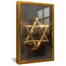 quadro sinal de davi dourado reflexo