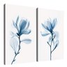 quadro duo floral azul borda infinita