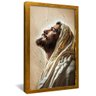 quadro jesus rezando dourado