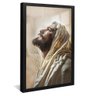 quadro jesus rezando preto reflexo