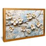 quadro floral de lirios dourado