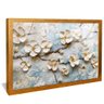 quadro floral de lirios dourado reflexo